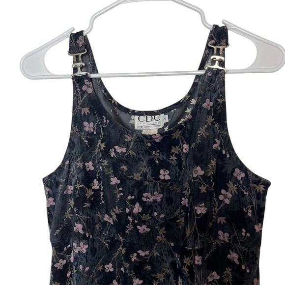 CDC Petites Floral Maxi Dress Women's Size 4 Multicolor Sleeveless Overall Strap - Picture 8 of 8